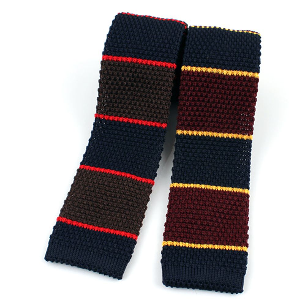 [MAESIO] KNT5017 Knit Stripe Necktie Width 6.3cm 2Colors _ Men's ties, Suit, Classic Business Casual Fashion Necktie, Knit tie, Made in Korea